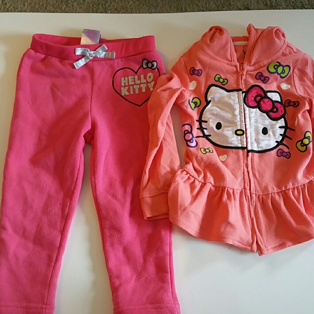 Hello Kitty sweatpants and sweater you get both .